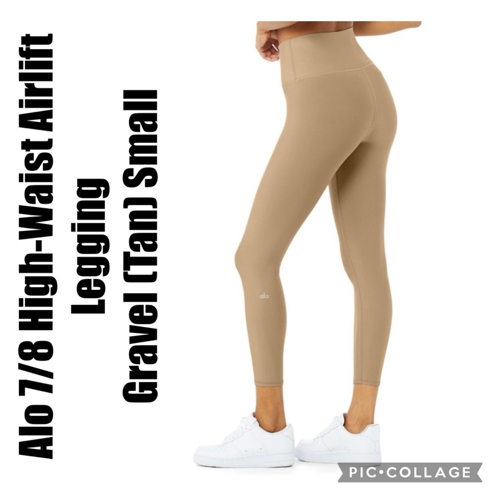Alo 7/8 High-Waist Airlift Legging Gravel (Tan) Small
